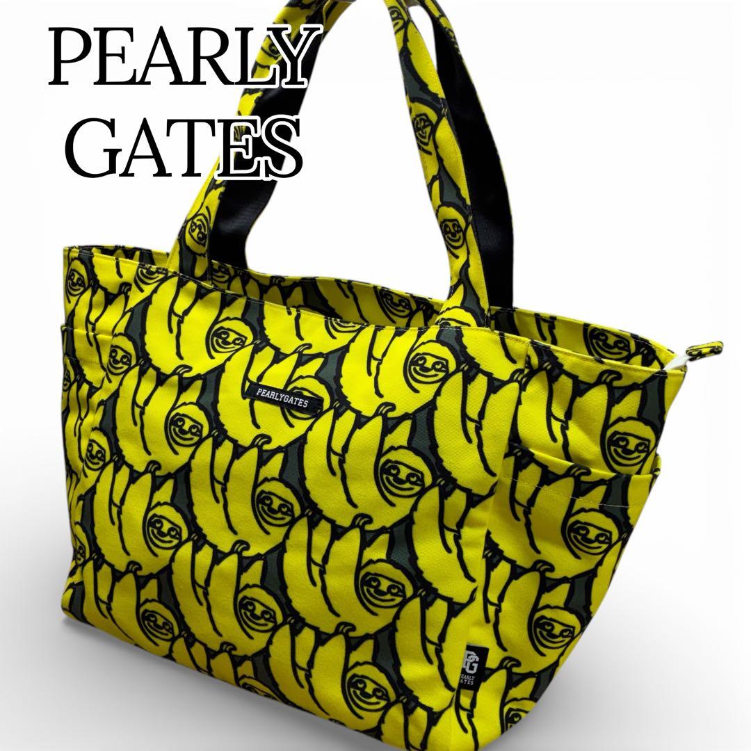 PEARLYGATES トートバッグ　ゴルフバッグ　なまけもの　総柄 大容量