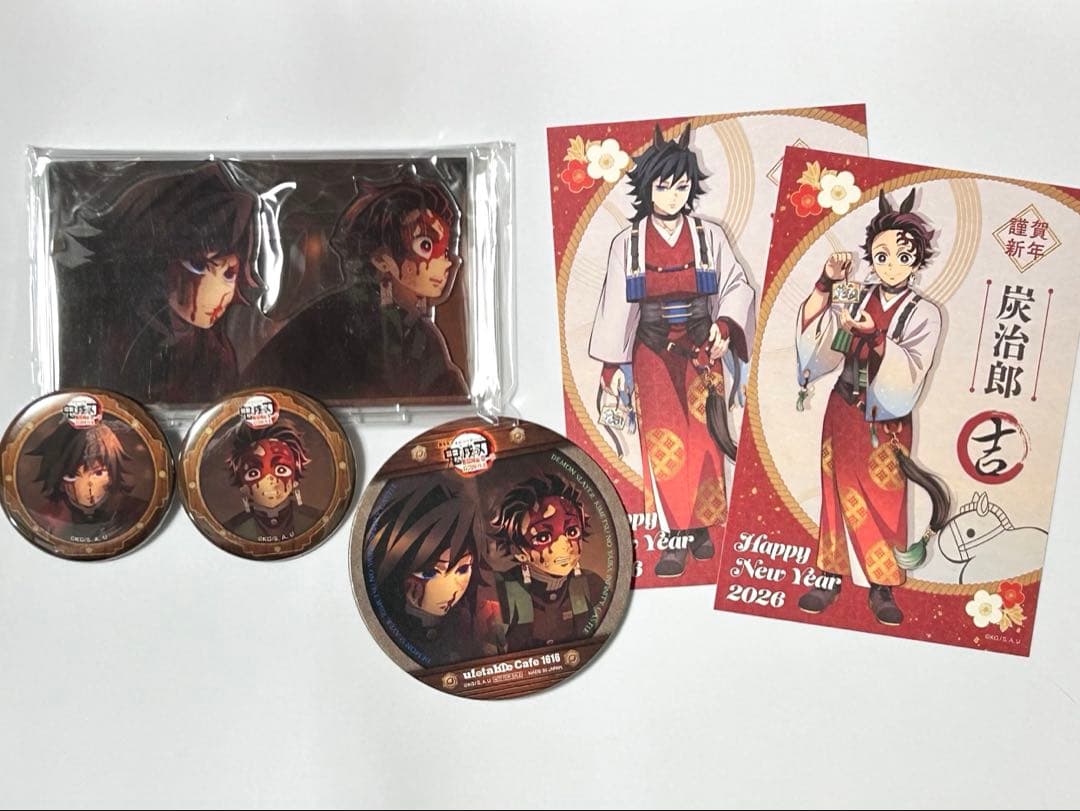 【鬼滅の刃】　冨岡義勇　竈門炭治郎　場面写アクスタ　缶バッジ　コースター　ポスカ