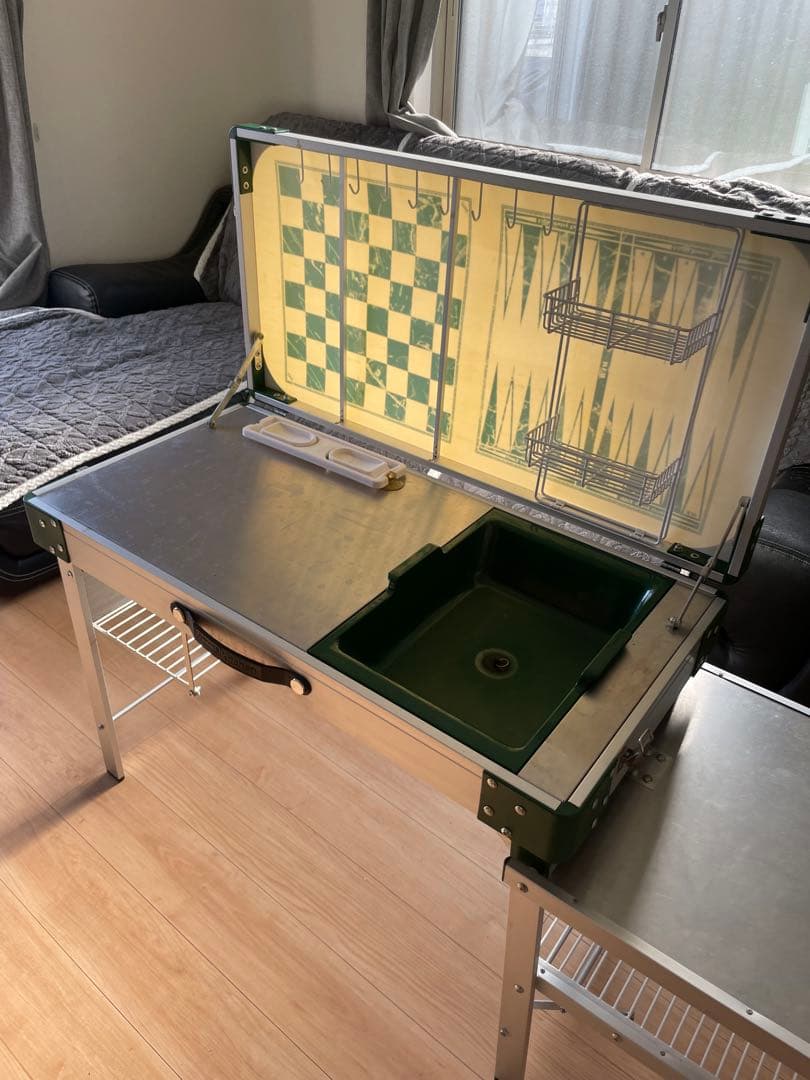 ヴィンテージコールマンキッチンテーブル　テーブルゲーム　収納袋あり