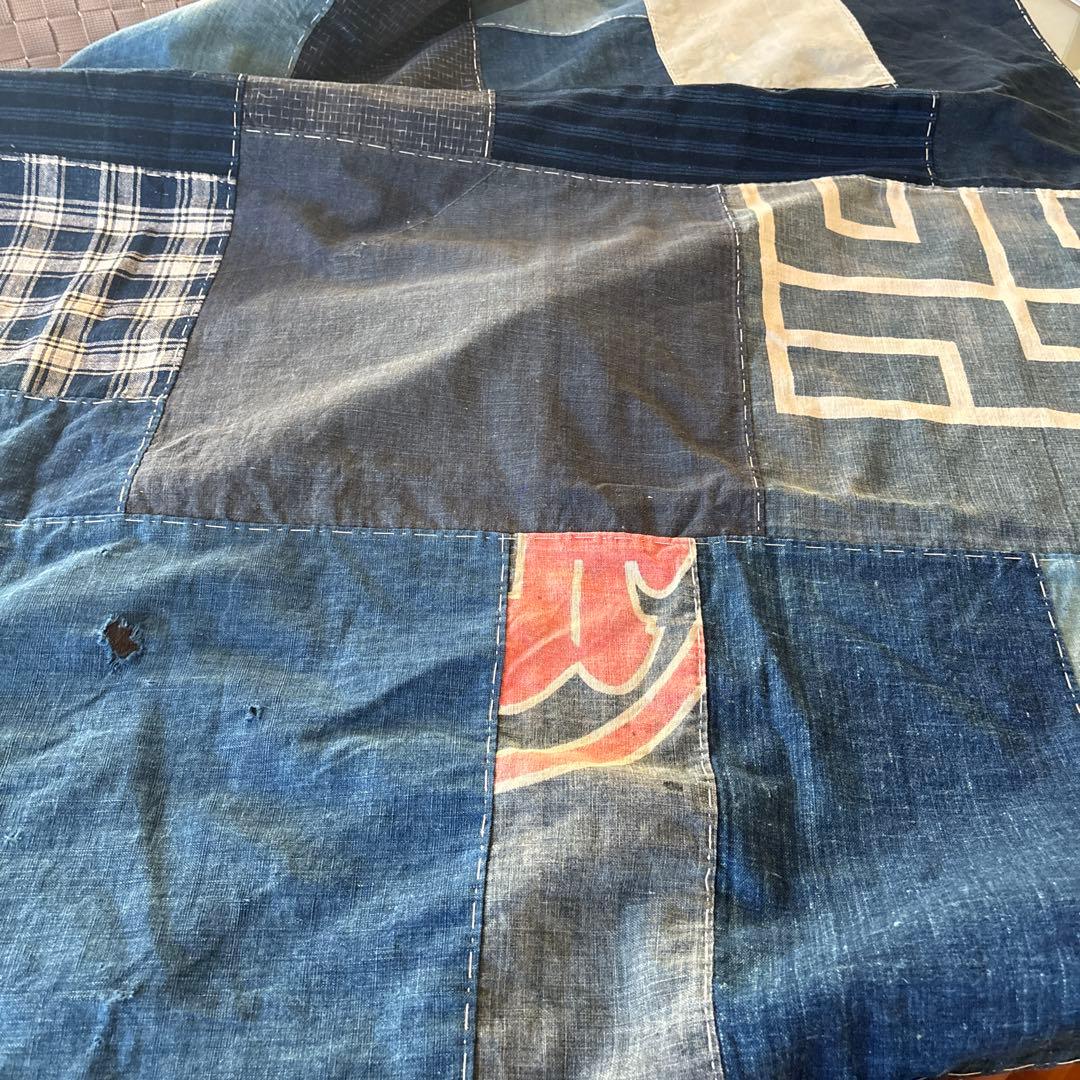 藍染　古布　ボロ　タペストリー
