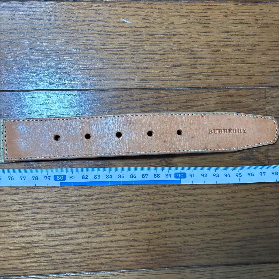 バーバリーロンドン　ベルト　レディース　Burberry レザー　キャンバス　C