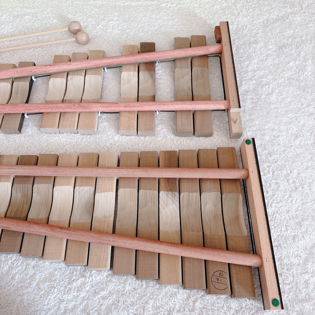 【美品】YAMAHA 卓上木琴 No.185 楽器 ヤマハ 木琴 30音 箱付き