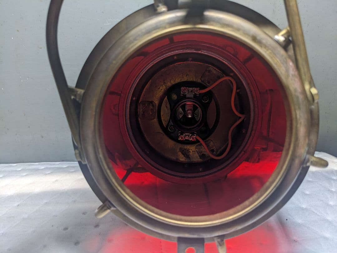 船尾燈　マリンランプ　船舶用照明　日本船燈株式会社　製造年昭和55年5月