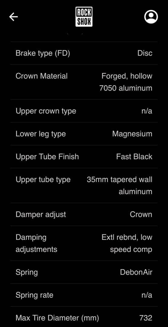 パーツ Rock shox Yari Rc