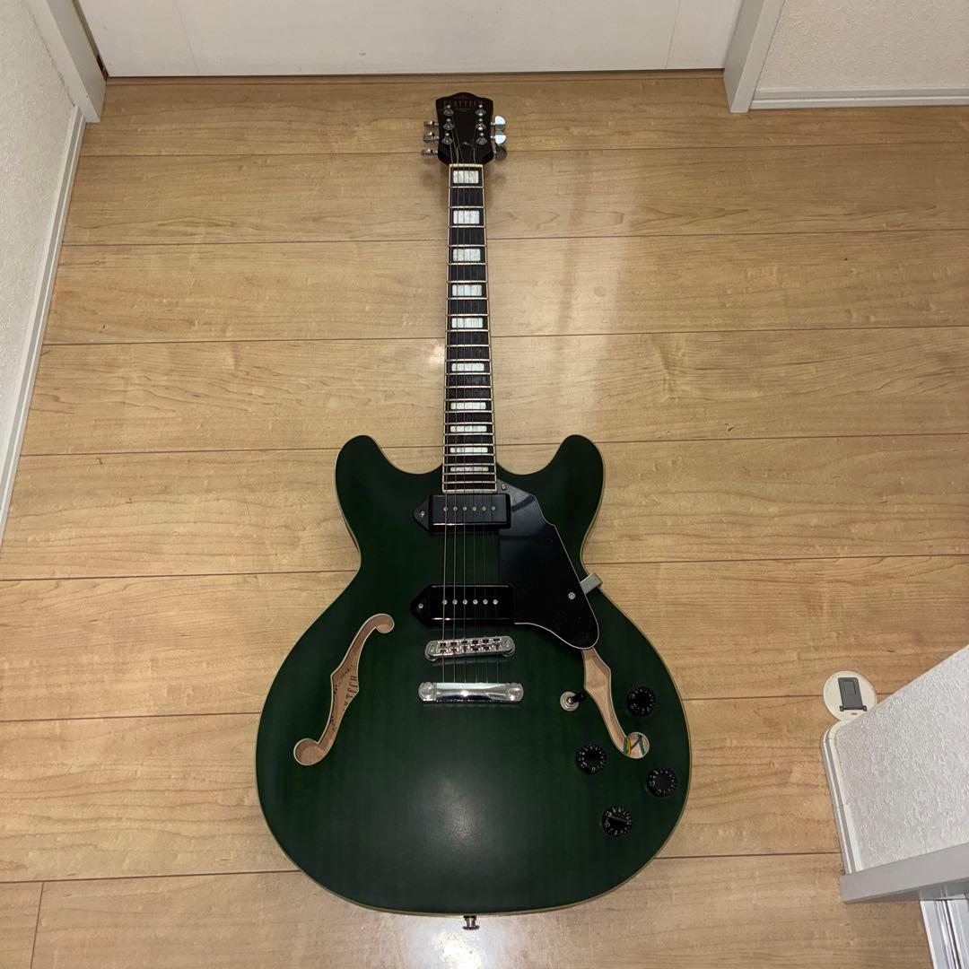 プレイテック　SA20 Green セミアコースティックギター　グリーン