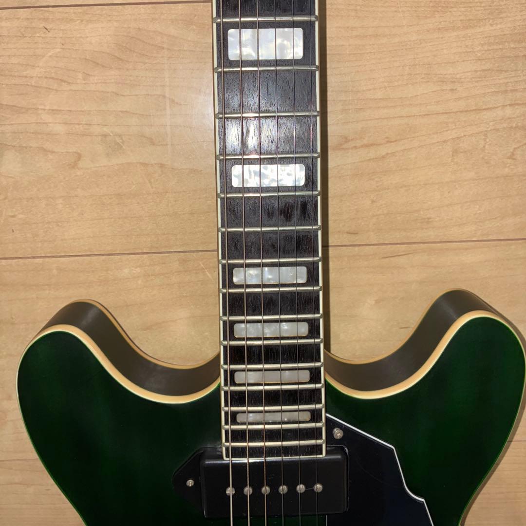 プレイテック　SA20 Green セミアコースティックギター　グリーン