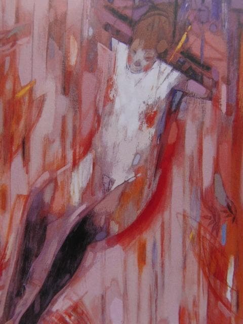 木原正徳、【ひとかたち≪風の記憶≫】、希少な額装用画集より、新品額装付