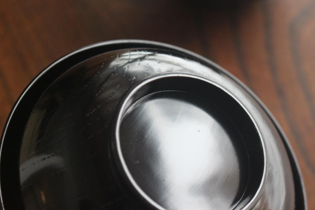 時代逸品！端正な黒漆に優美な光琳鶴蒔絵の映えるお椀2点（検輪島塗蒔絵椀