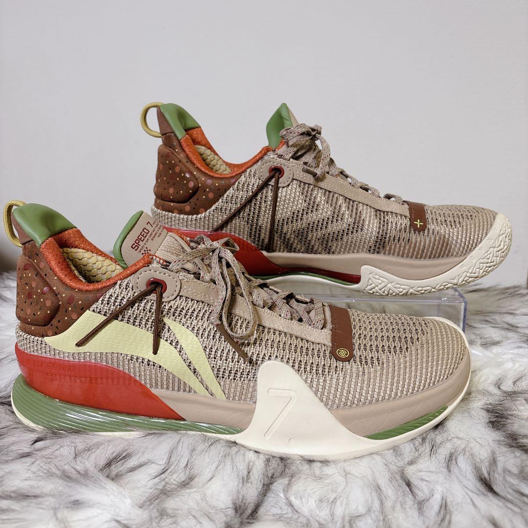 【希少】リーニン 25.5cm スピード7 プレミアム バスケットシューズ 赤茶