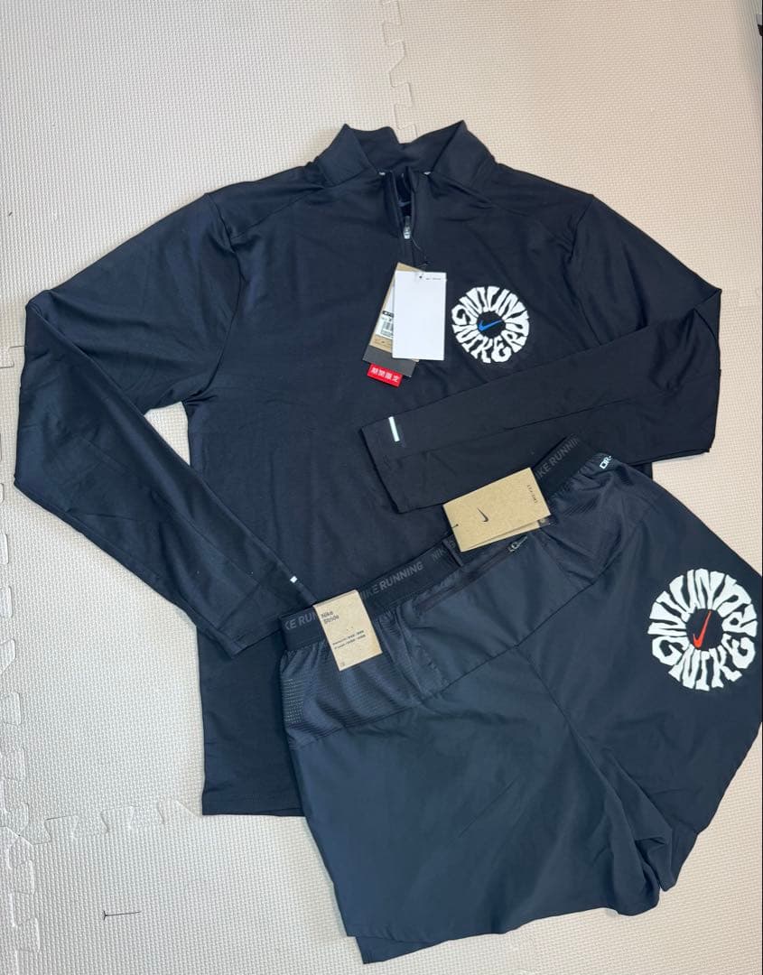 Nike ランニングウェアセット 黒