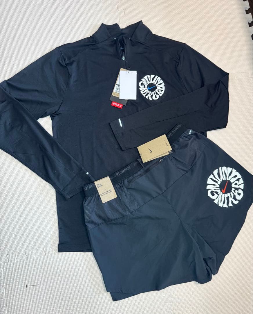 Nike ランニングウェアセット 黒