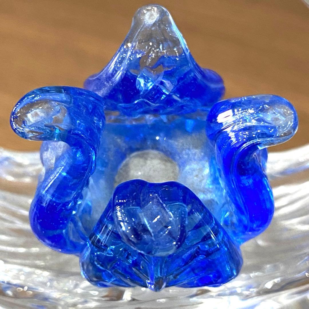 【香水瓶】ガラス香水ボトル　青　クリアガラス