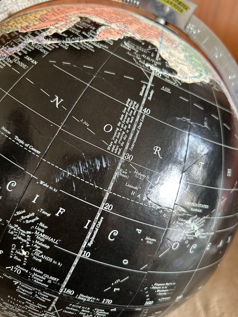 美品 60s 70s 地球儀 黒 ブラックオーシャン REPLOGLE