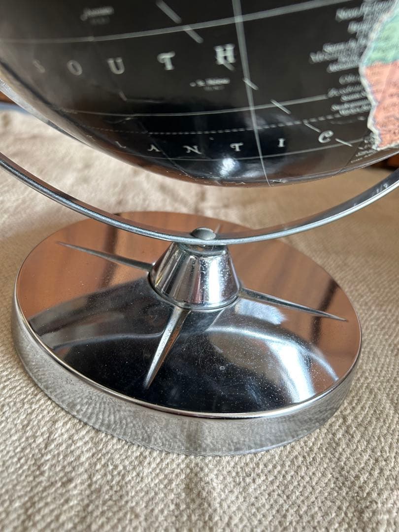 美品 60s 70s 地球儀 黒 ブラックオーシャン REPLOGLE