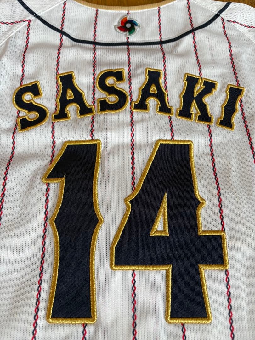 ジュニア 佐々木朗希　侍ジャパン　公式レプリカユニフォーム　刺繍