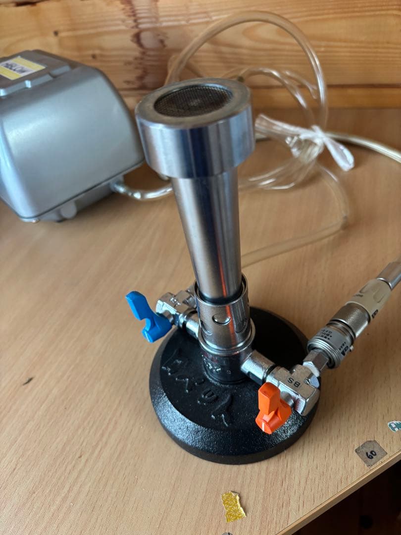 ガラス工芸用バーナー　エアポンプのセット