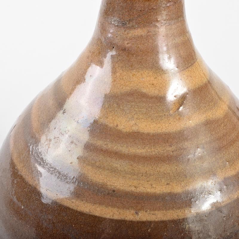 唐津焼　鶴首瓶　徳利　時代箱付　V　R6431