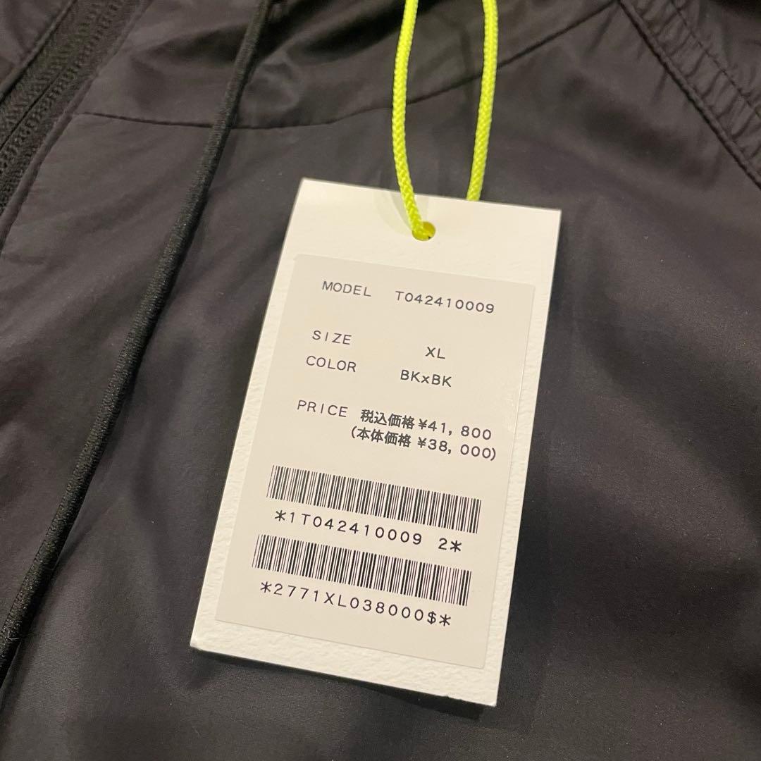 美品 TFW49 フードジャケット アウター XL 黒 ハイブリッド パーカー
