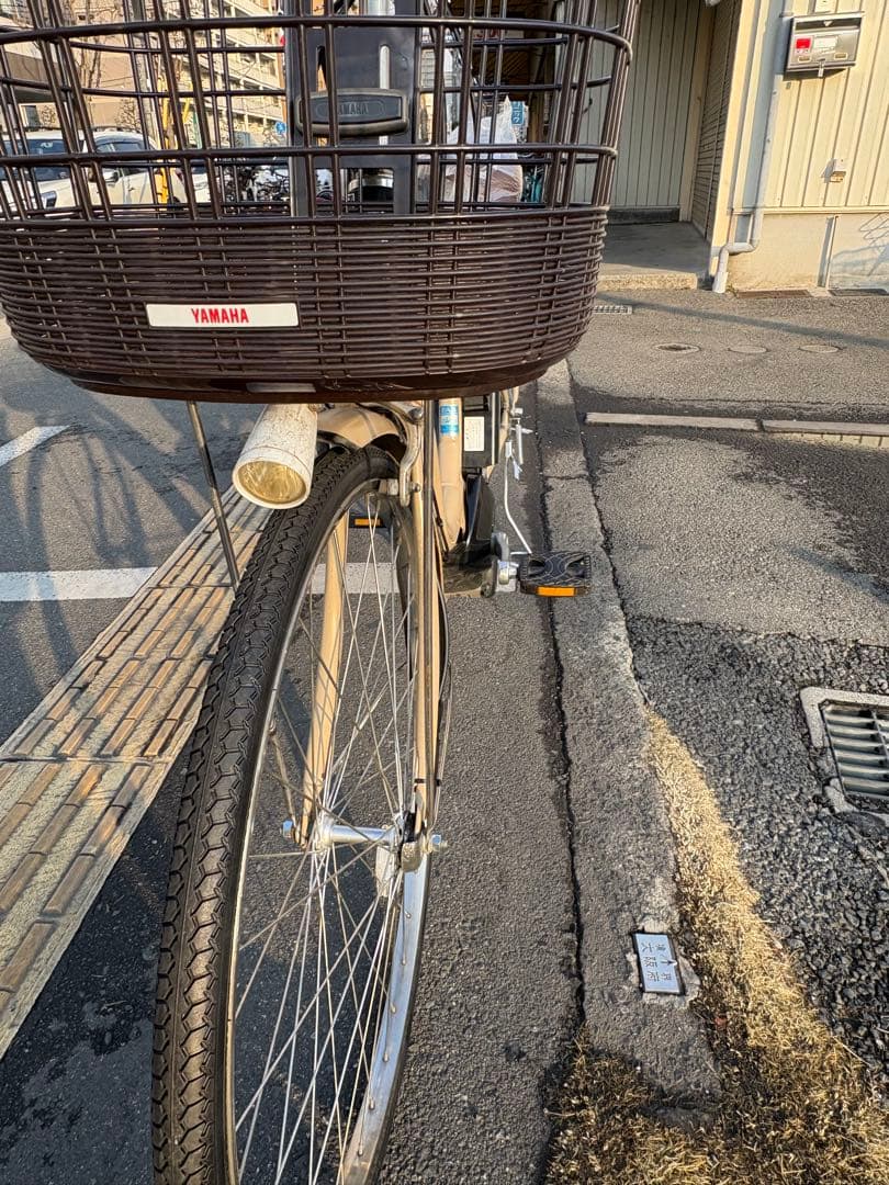 中古YAMAHA電動アシスト自転車　12.8Ah 大阪　014番