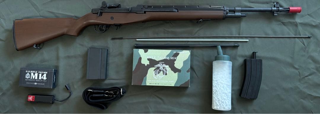 【電動エアーガン】U.S.ライフル『M14』《ウッドタイプ》【値段交渉可】