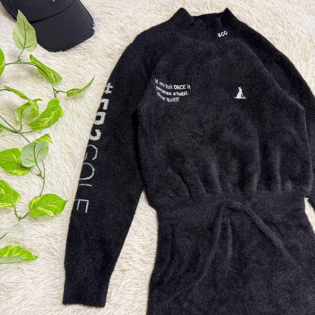 【fr2ゴルフ】極美品 ワンピース モコモコ 冬用 ブラック S レディース