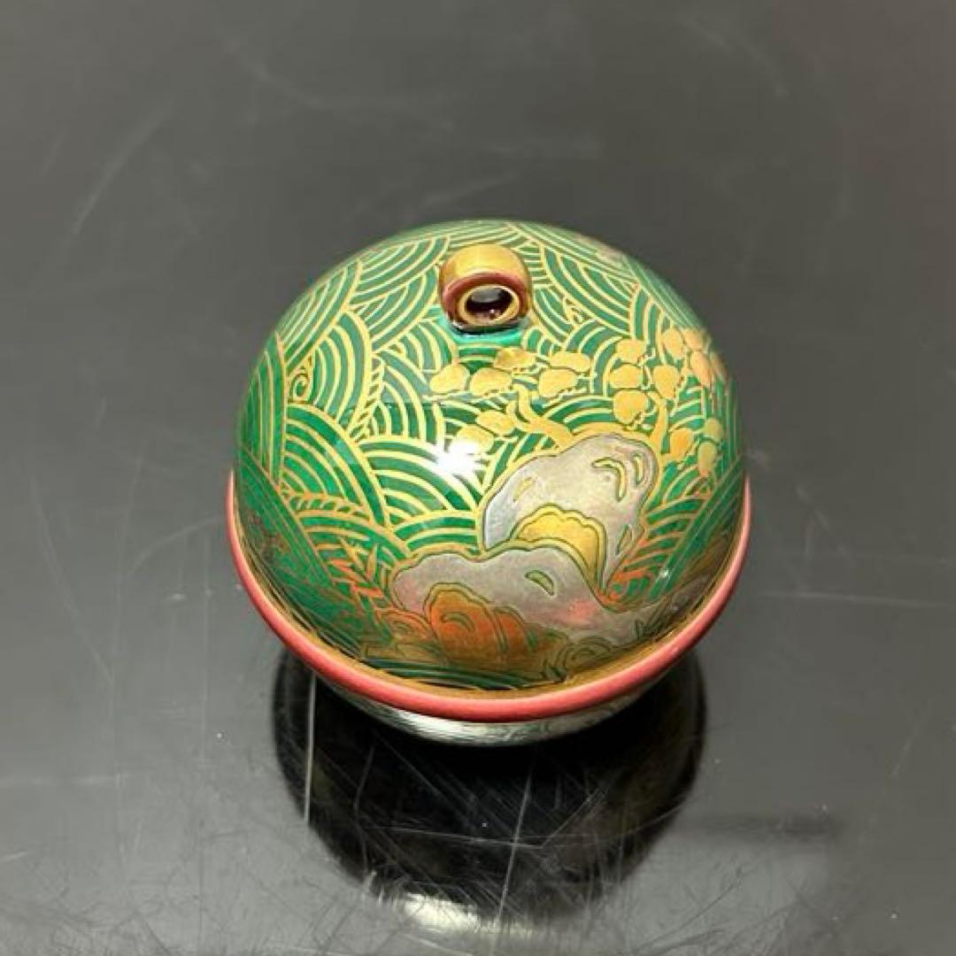 翠嵐　青交趾鈴香合　茶道具懐石茶箱鵬雲斎坐忘斎淡々斎即中斎七事式而妙斎水指棗茶碗