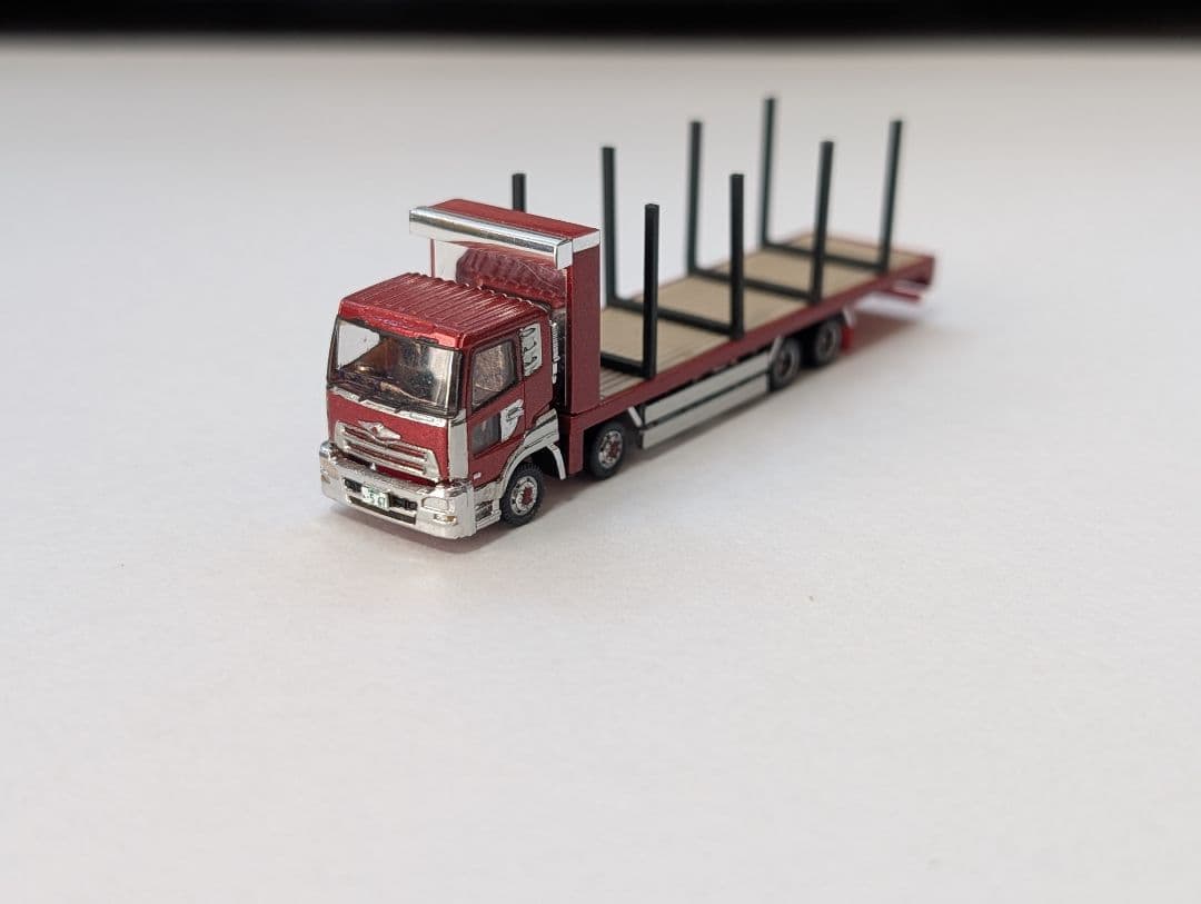 トミーテック　トラックコレクション　改造　クオン　原木運搬車