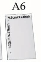 シール帳　虹色透明　A6　オーロラ　20枚の白剥離紙付き