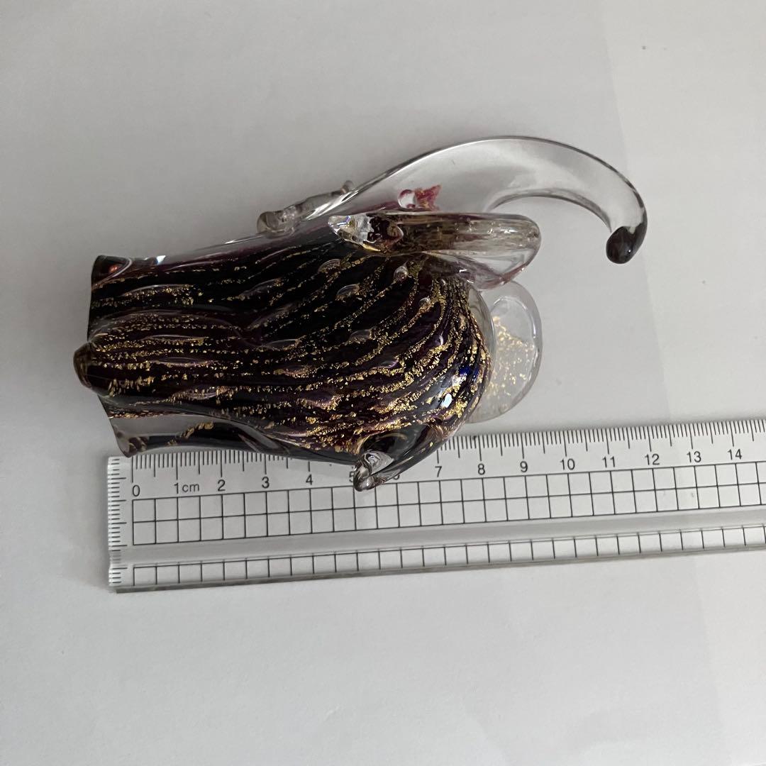 ヴェネチアングラス ムラーノ　murano ガラス置物　硝子細工　 象　ゾウ