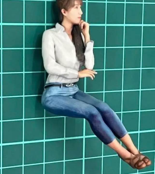 完成品★1/18★フィギュア★デニム美人★1/64より大★