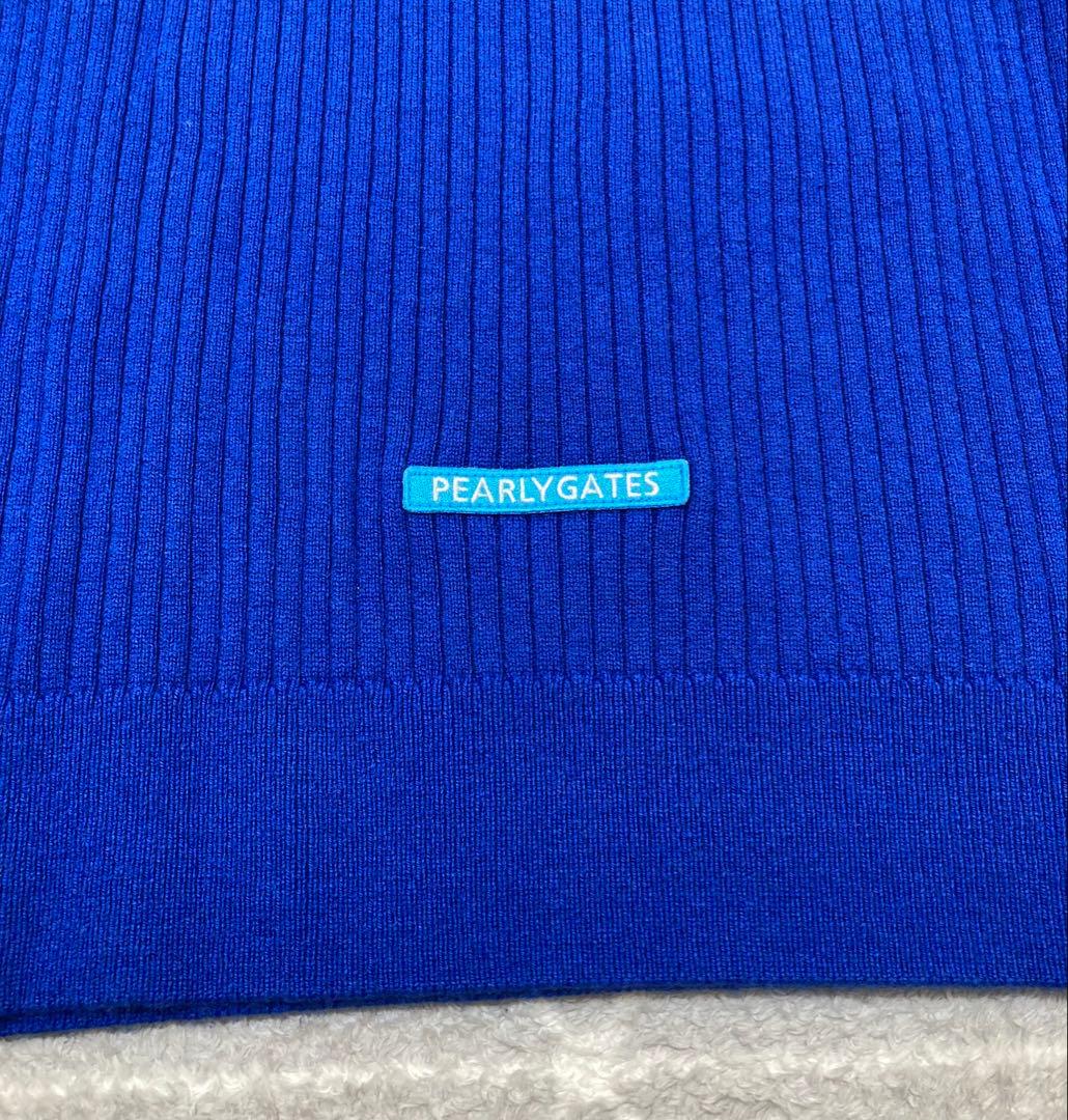 新品 パーリーゲイツ ウールカシミヤ ハイネックニット(5)サイズL/青