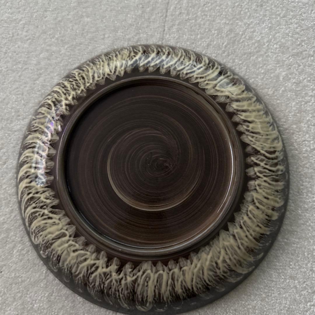 現川焼　白鷺デザイン 皿