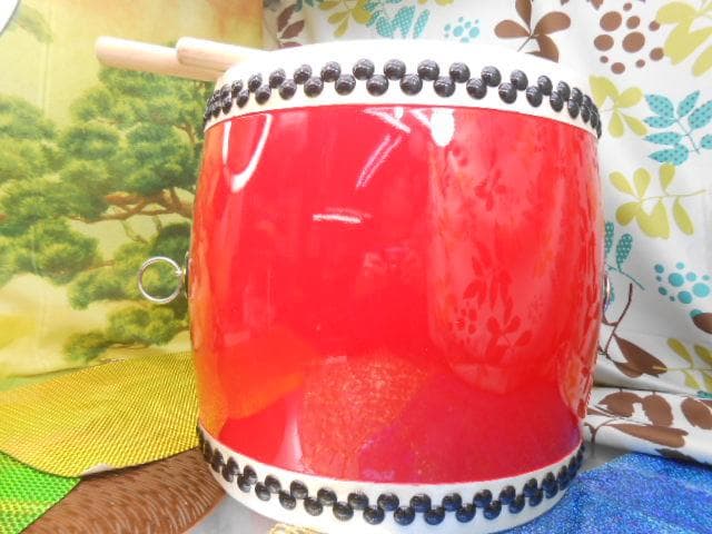 R(送料無料)33.980円　エイサー大太鼓36cm撥二本付きとサージ/モス布