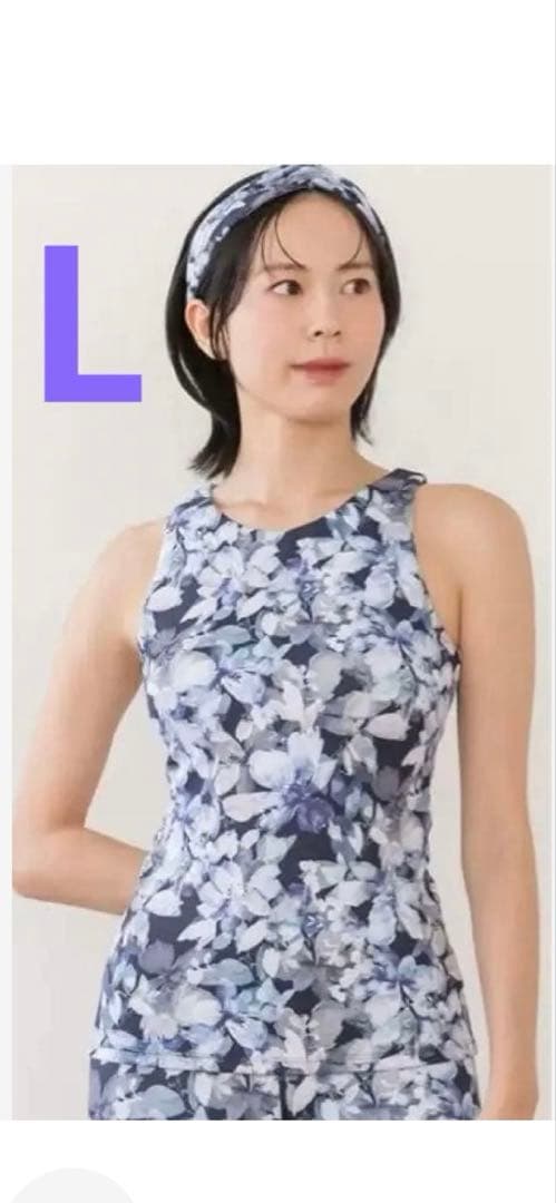 Sukala 新品タグ付ウォーターカラープリントタンクトップ　Lサイズ