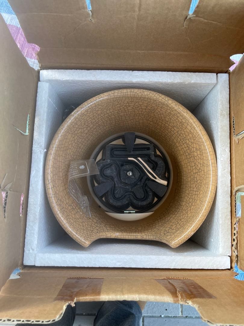 ￼茶道具 野々田式 風炉型電熱器 ヒーター さつま琵琶色A元箱