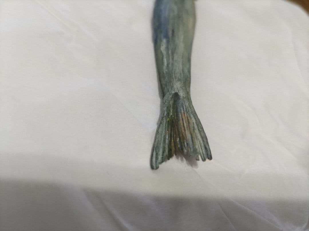 富永朝堂 木彫　干魚　見事な目刺鰯です！