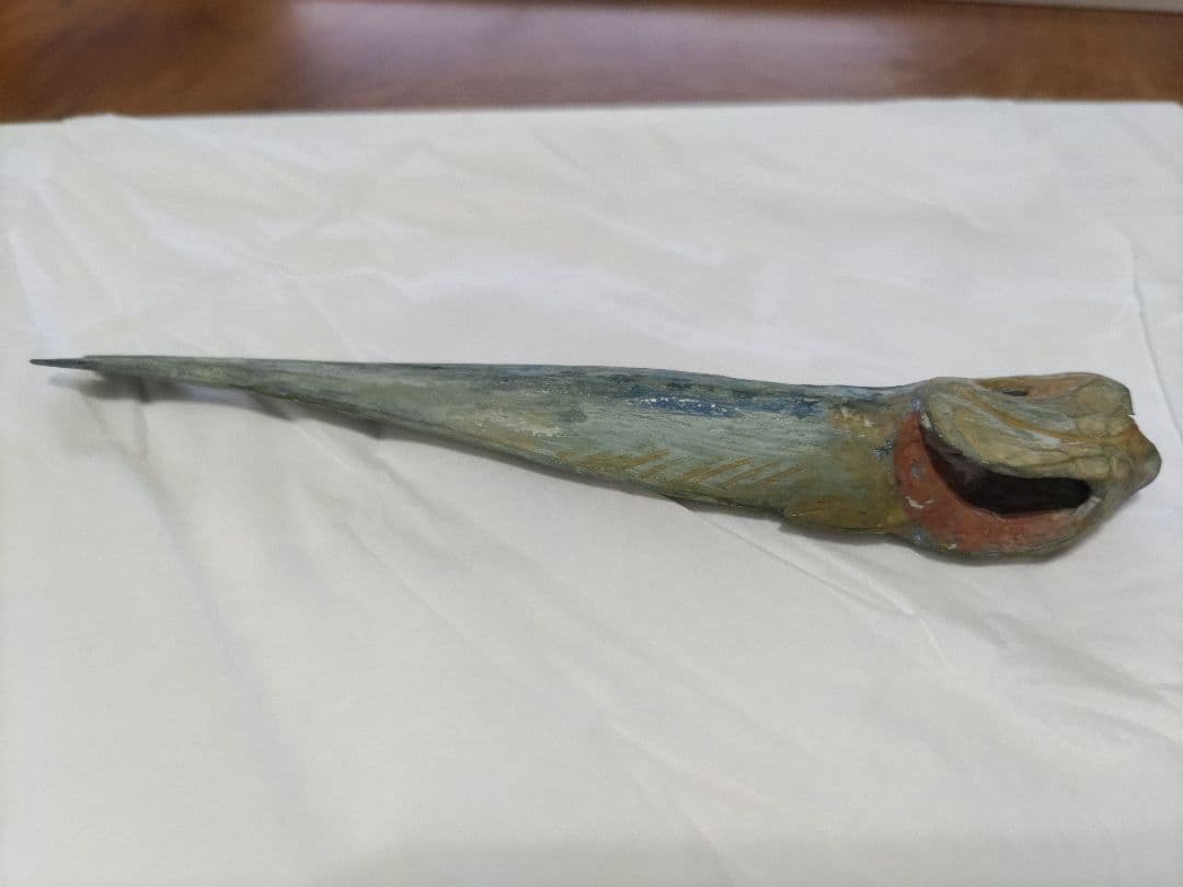 富永朝堂 木彫　干魚　見事な目刺鰯です！