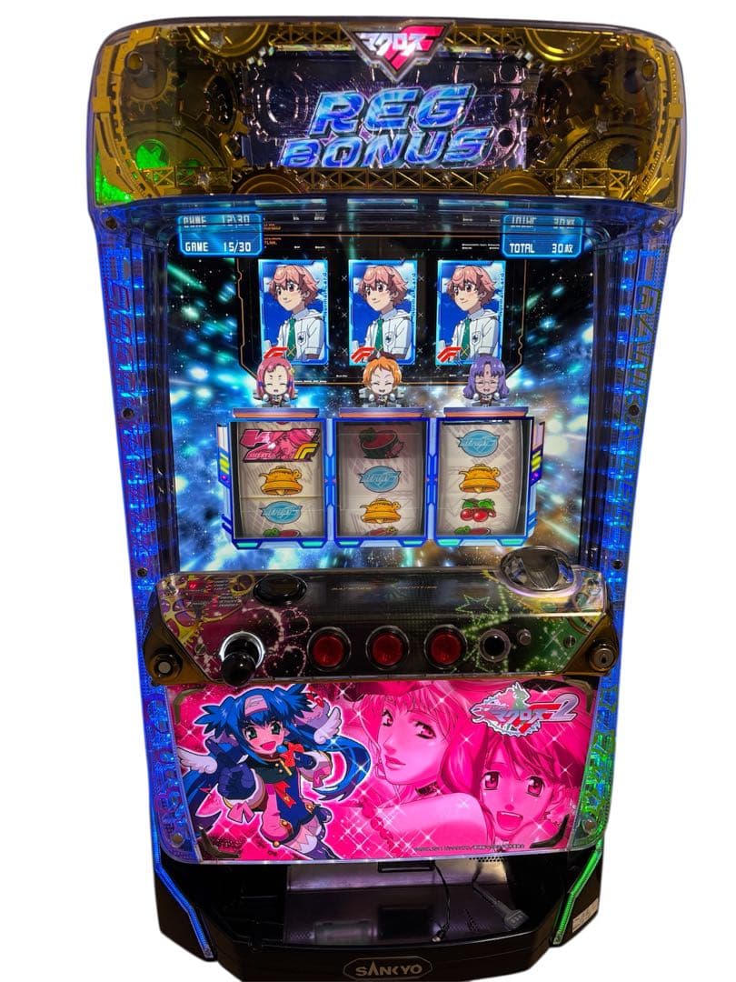 スロット実機 マクロスF2 メダル不要機 ランカ シェリル クラン　音量調整