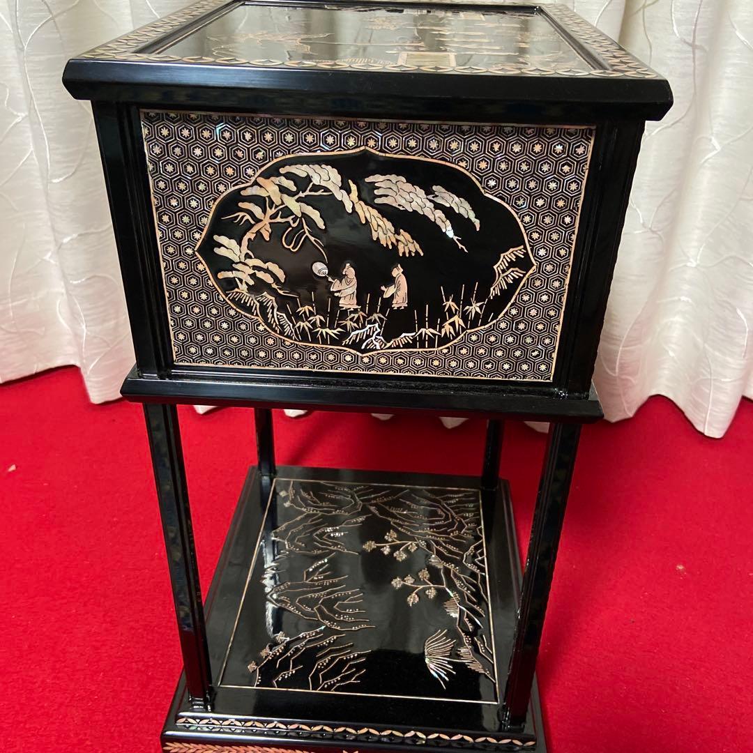 茶道具　螺鈿棚