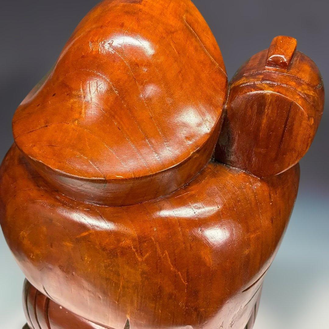 【木彫一刀彫】商売繁盛 『大黒天』単品 高さ45cm 置物