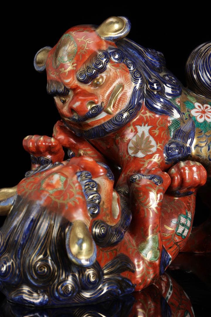 絡み獅子 戯れ獅子 狂い獅子 獅子 置物 縁起物 厄除 魔除 古美術 骨董品