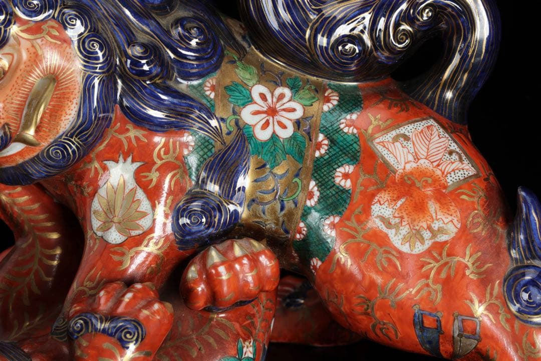 絡み獅子 戯れ獅子 狂い獅子 獅子 置物 縁起物 厄除 魔除 古美術 骨董品