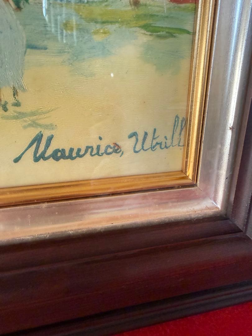 モーリス・ユトリロ　モンマルトルの喫茶店　講談社・美術複製画