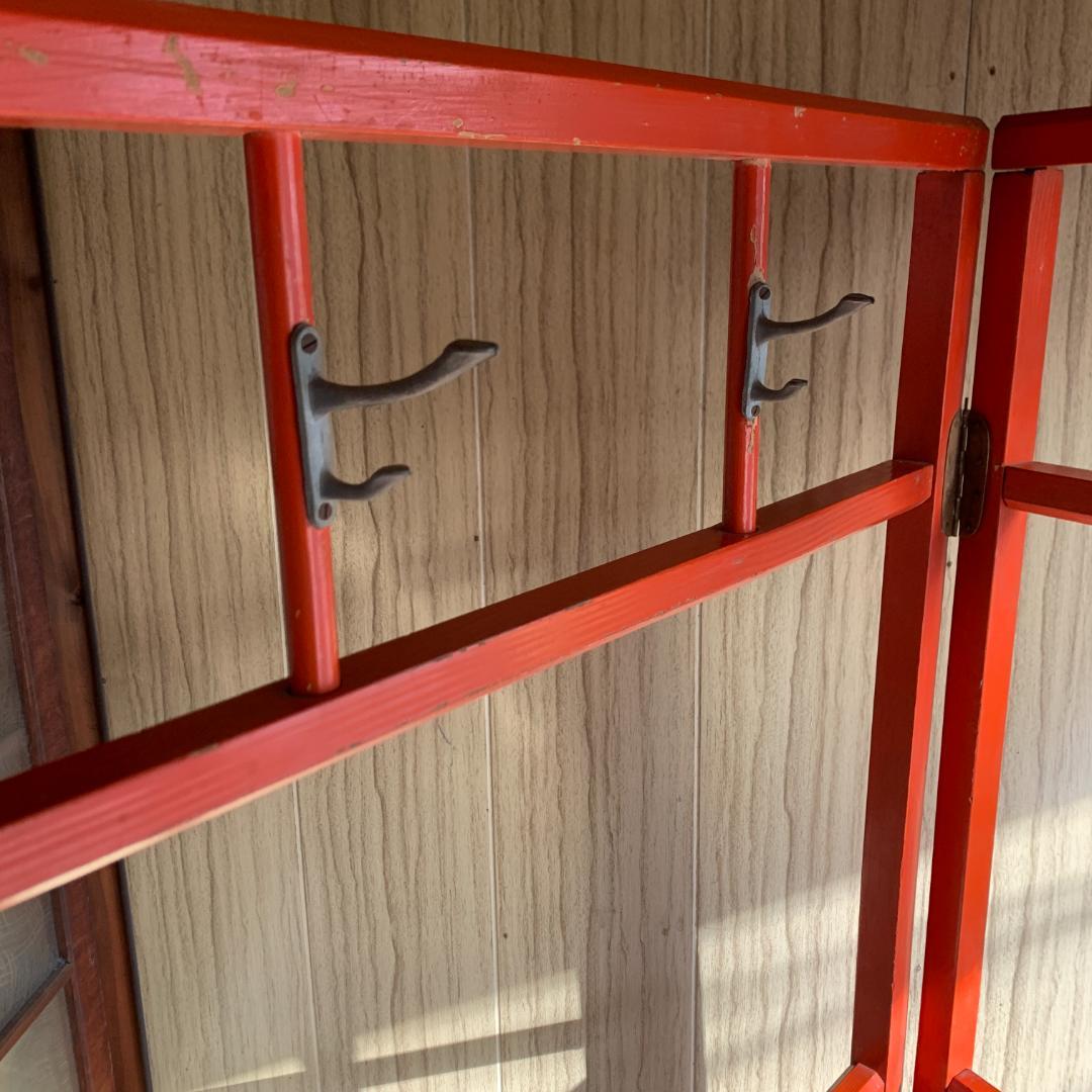 木製 衣紋掛け ハンガーラック 折り畳み式 古道具 古民家