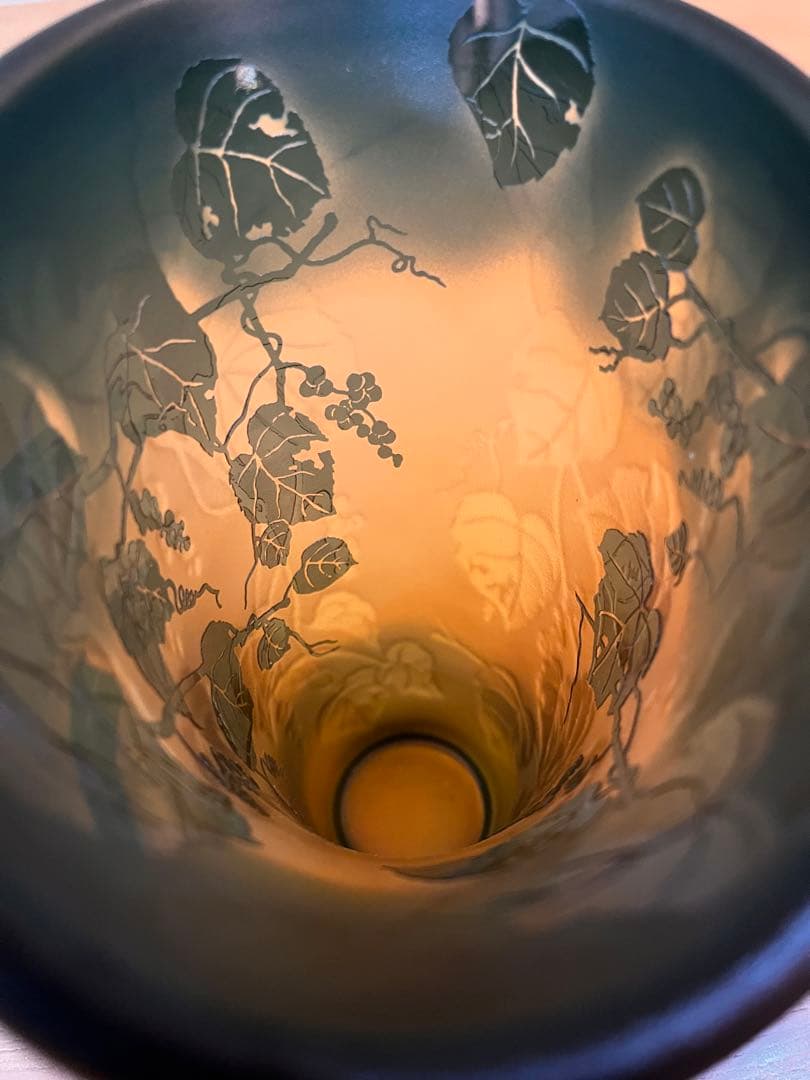 美しいグラデーション ガラス花瓶 野葡萄瑠璃橙