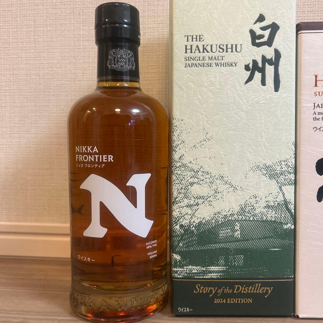 日本のウイスキーセット（響、白州、フロンティア、イチローズモルト）
