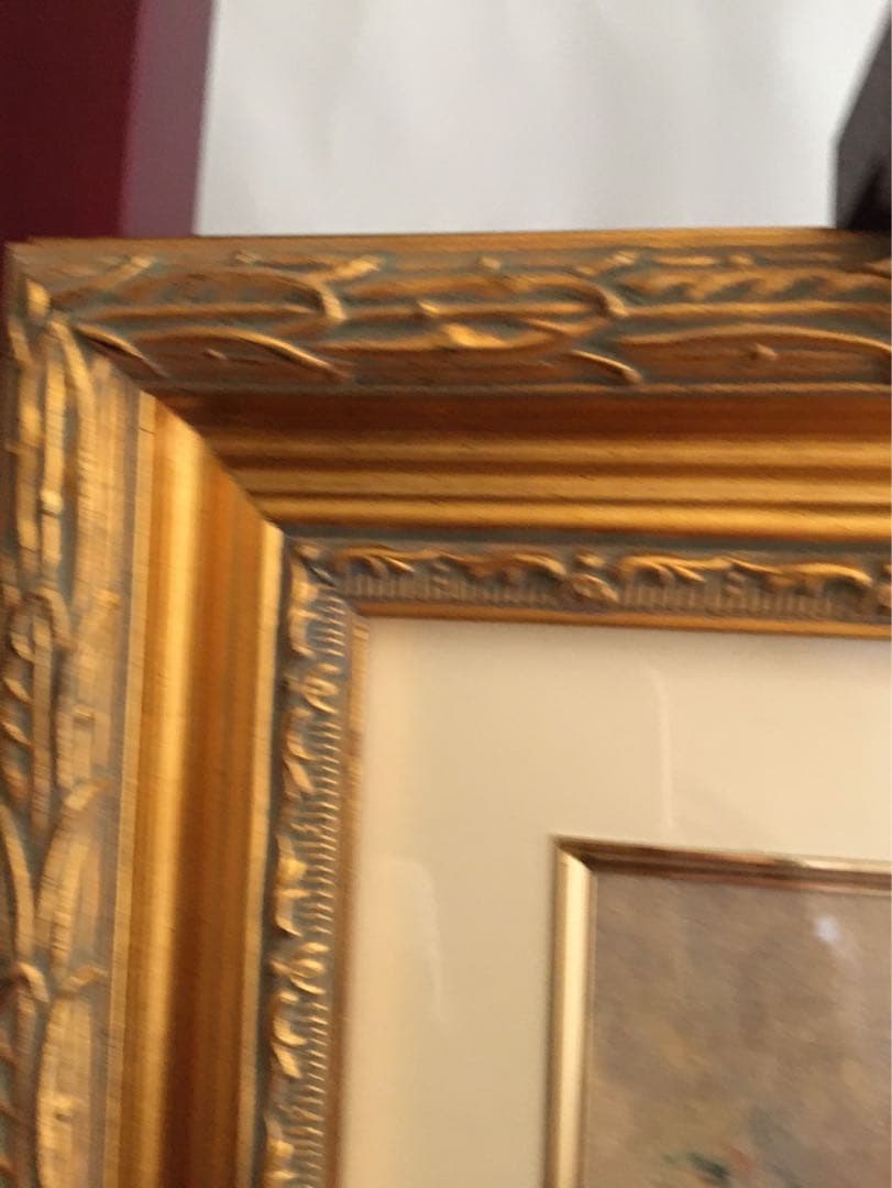 ルノワール 花瓶の花　印刷画　金　額縁　フレーム　絵画　アート