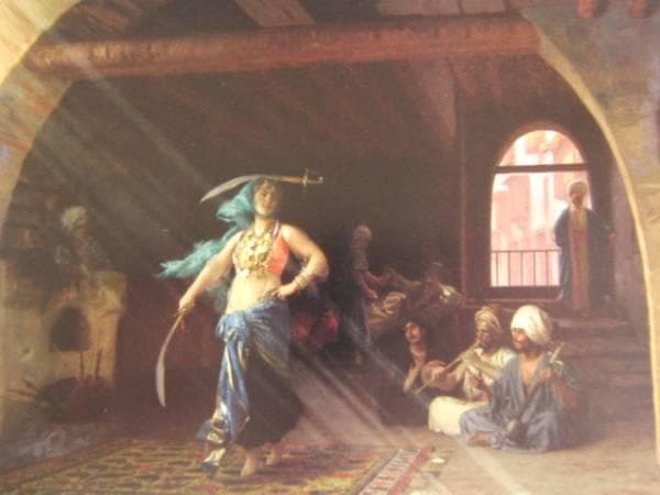 ジェローム・ジャン＝レオン、カフェにおける剣の舞、希少な画集より