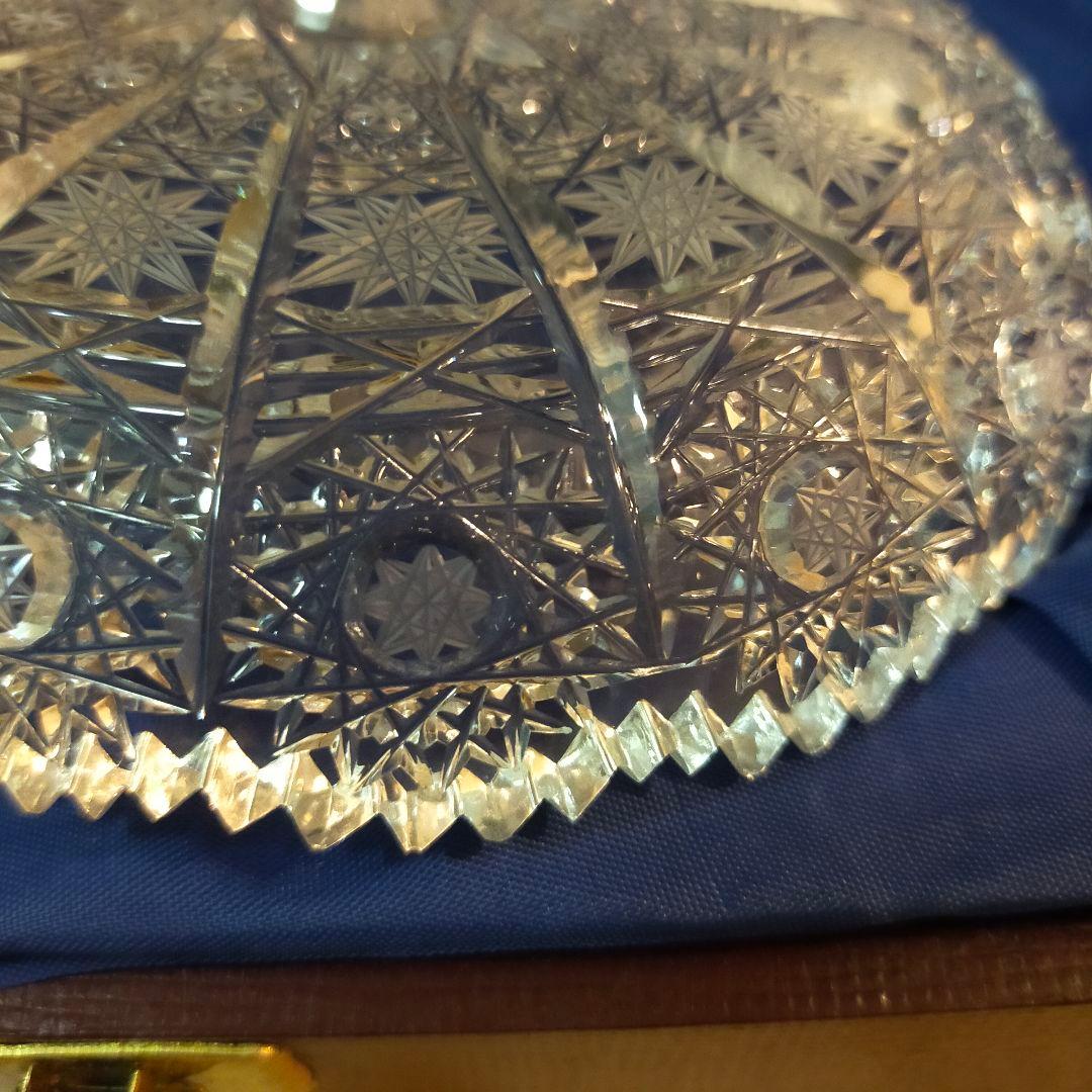 ボヘミア　500PK　豪華カット　クリスタル　皿　プレート　5枚