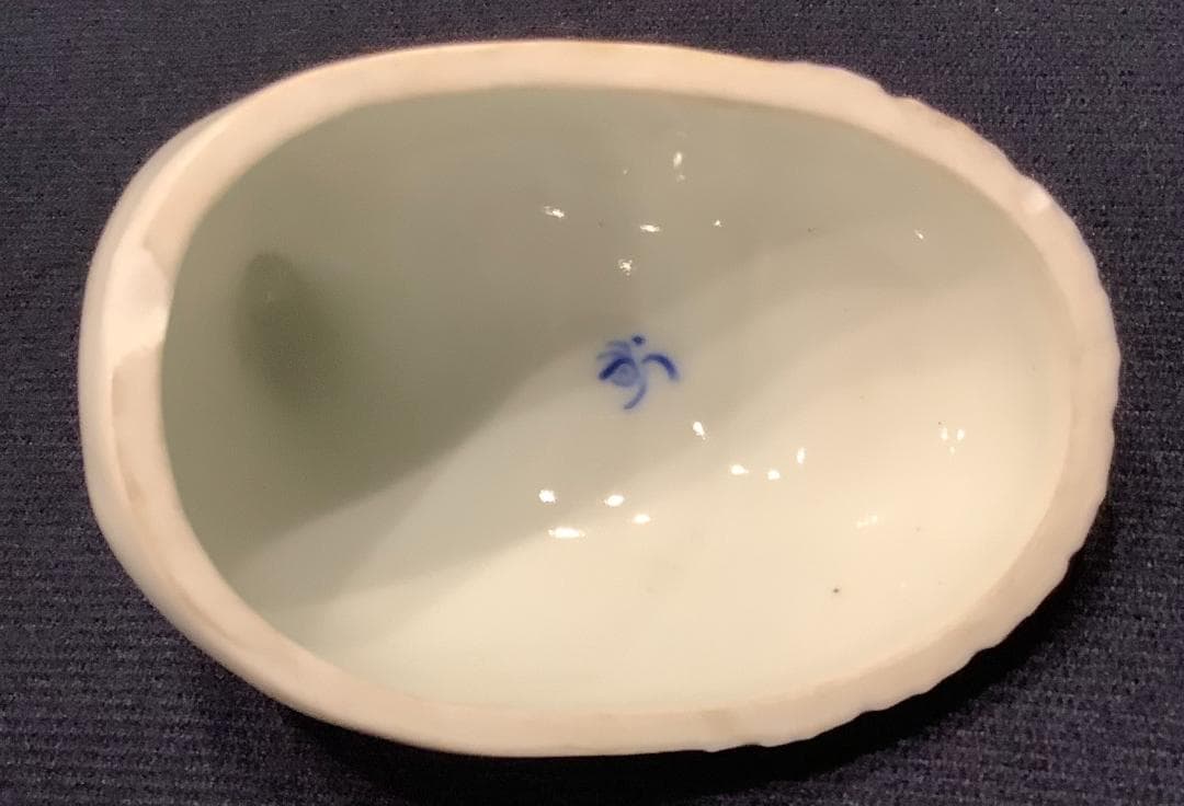 【香蘭社】香合　鶏　陶器　骨董　茶道具　明治時代物